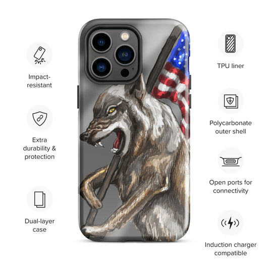 Patriotic Wolf Tough Case for iPhone®