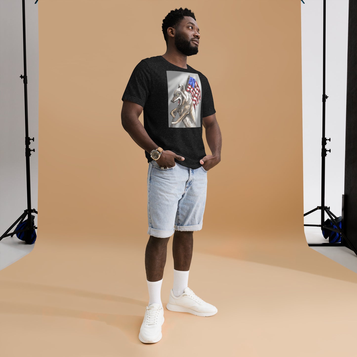 Patriotic Wolf Unisex t-shirt