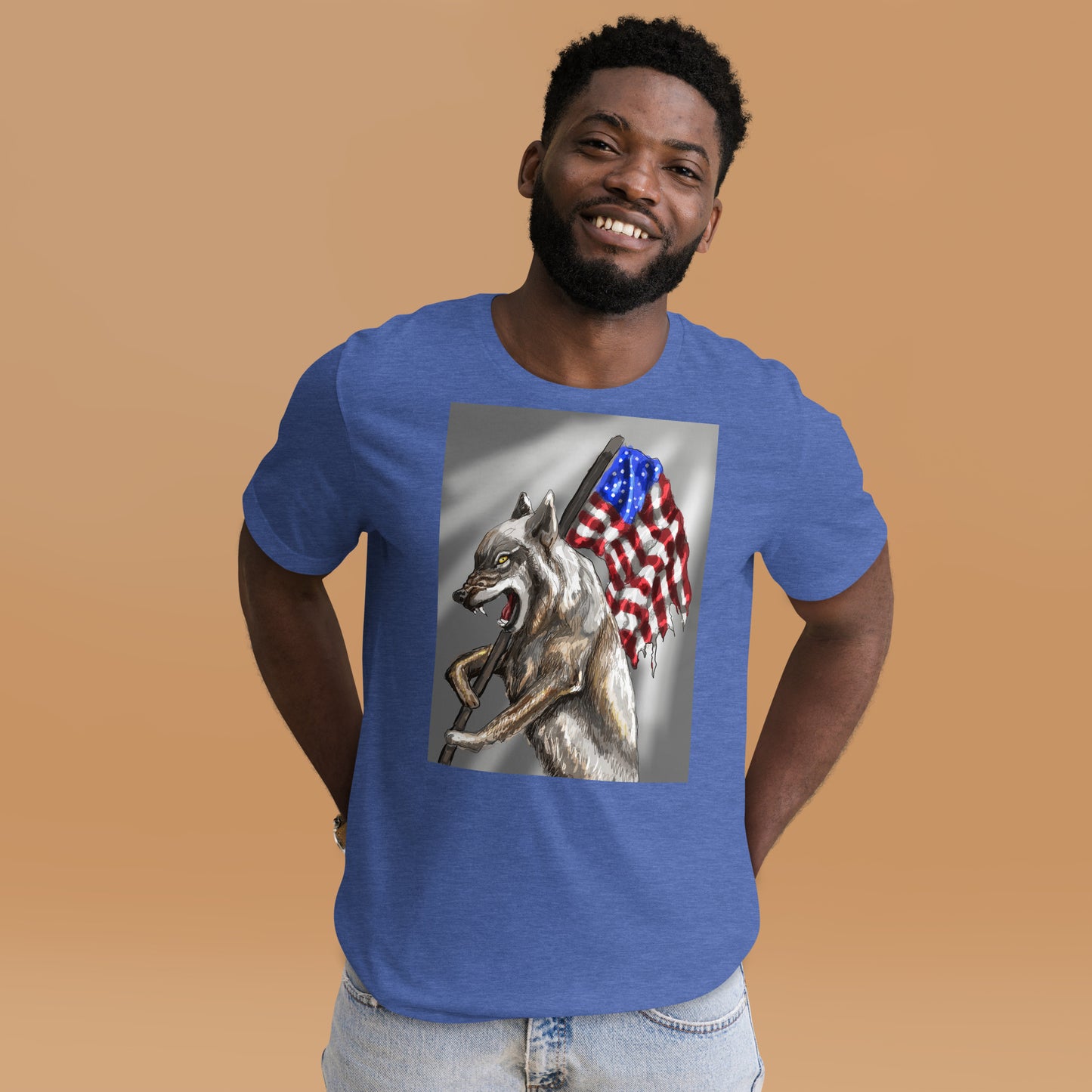 Patriotic Wolf Unisex t-shirt